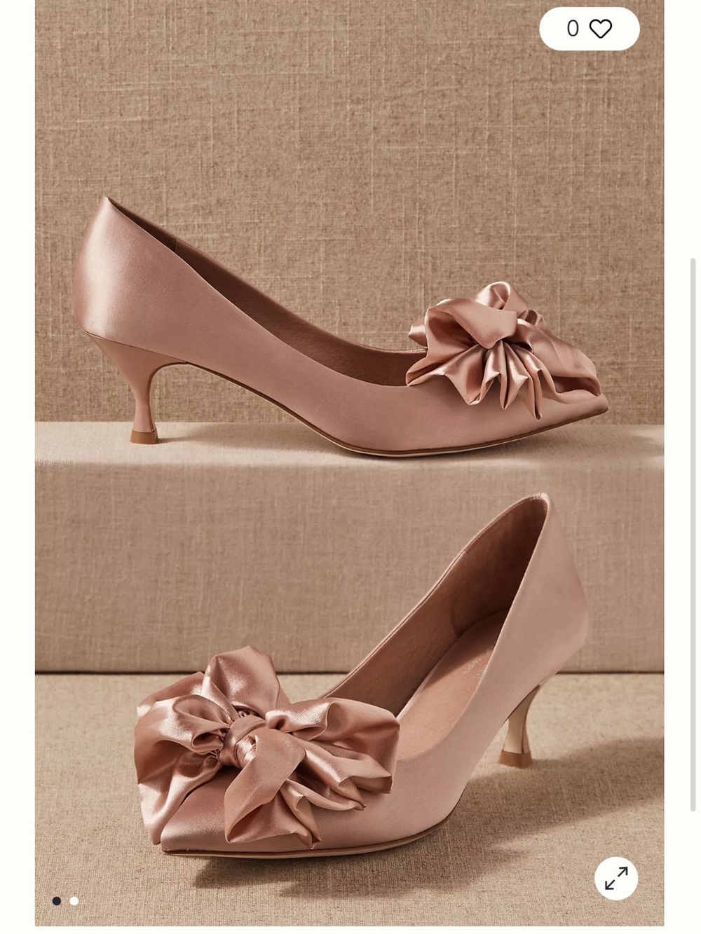 Jeffrey Campbell Polina Satin Rose Gold Kitten Heels
